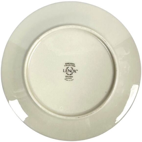 Lenox Holiday Dimension Holly Berries Gold Rim 6 3/8" Bread and Butter Plate - Picture 6 of 7